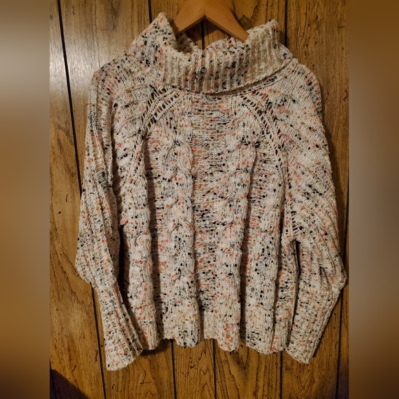 MOON & MADISON / ANTHROPOLOGIE Speckle Confetti Knit Turtleneck Sweater - Medium - Picture 6 of 7